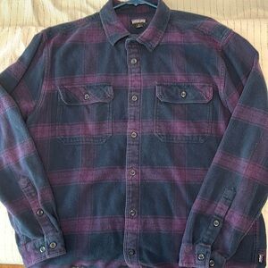 Patagonia organic cotton flannel shirt size Large